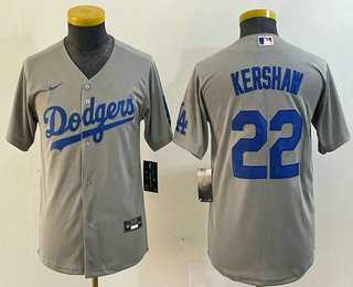 Youth Los Angeles Dodgers #22 Clayton Kershaw Gray Stitched Cool Base Nike Jersey,We sell and wholesale Youth Los Angeles Dodgers #22 Clayton Kershaw Gray Stitched Cool Base Nike Jersey on line form chian!
